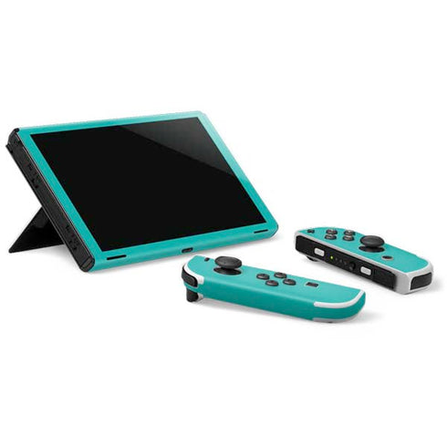 Aqua Blue Blue Solid Nintendo Switch OLED (2021) Skin
